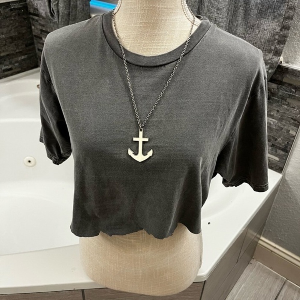 Gray Women's Crop Top
